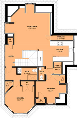 Third Floor Floorplan – Unit 4